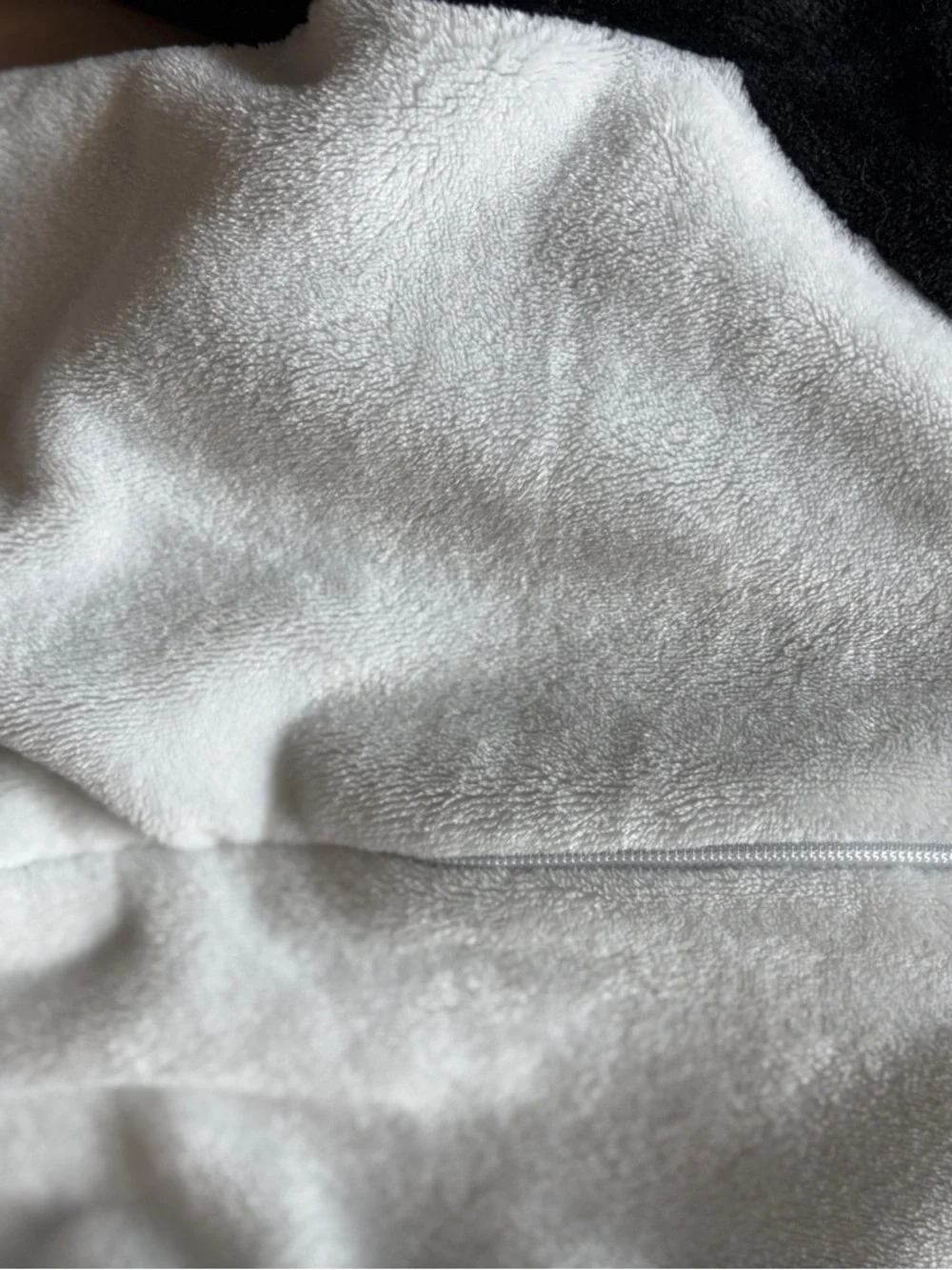 Black and White Fleece One-Piece Baby Jumpsuit